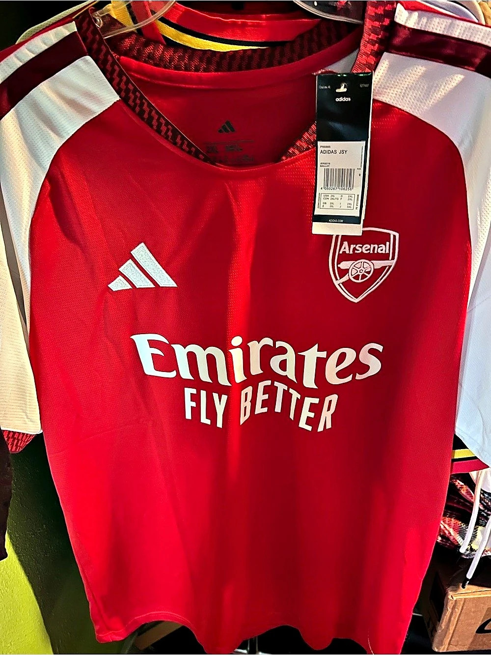 adidas Arsenal Bruno G 39 Jersey Soccer Jersey Red Size XXL NWT